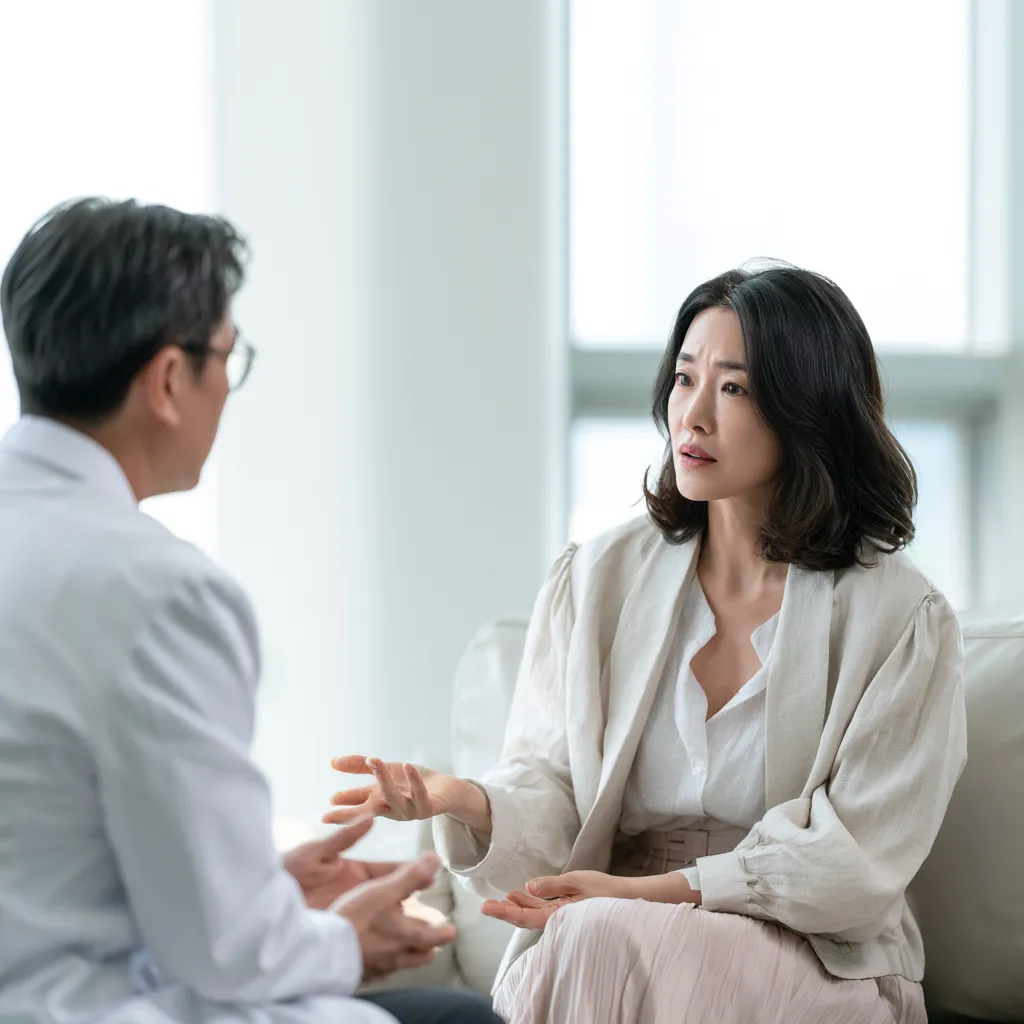 반복되는 다리 부종 원인을 확인하는 의료 상담 장면